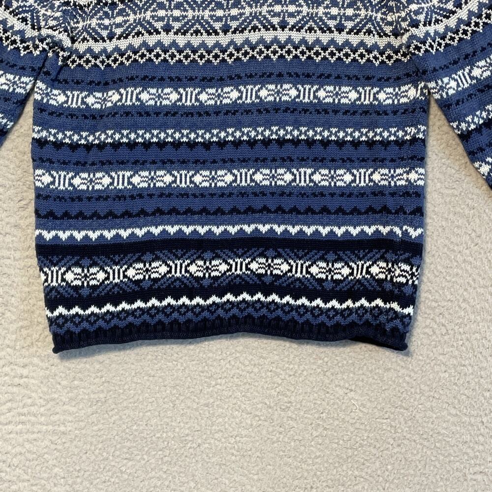 Marsh Landing Blues Women's Pullover Sweater Geometric Crew Neck Blue M VTG - Picture 11 of 14